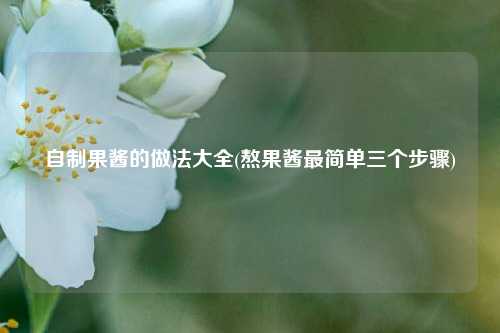 自制果酱的做法大全(熬果酱最简单三个步骤)