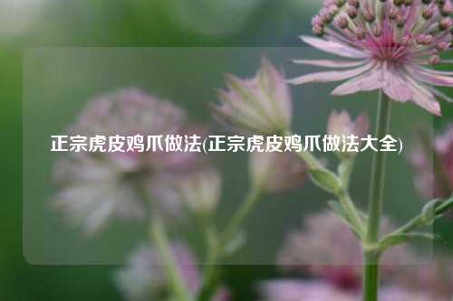 正宗虎皮鸡爪做法(正宗虎皮鸡爪做法大全)